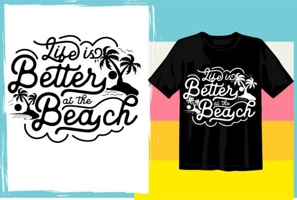 Download Summer Beach Typography T Shirt Design - Premium Resources