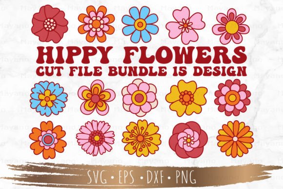 Download Hippy Flower Retro Groovy Flower 60s-70s - Flower Collection