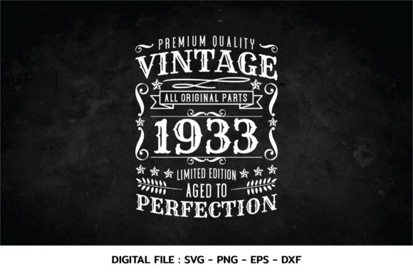 Download Birthday Vintage 1933 Svg - Premium Resources