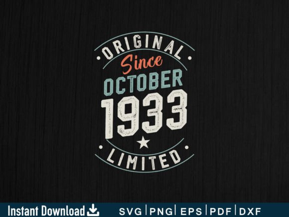 Download October 1933 Gifts 91st Birthday Shirt - 1933 Collection
