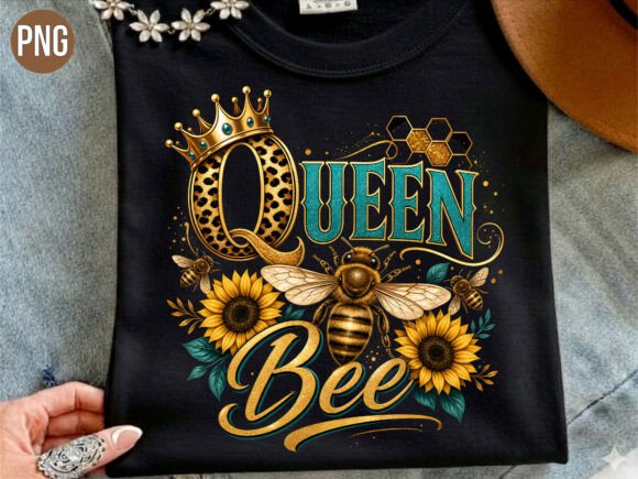 Download Queen Bee Crown Sunflower PNG Tshirt - Flower Collection