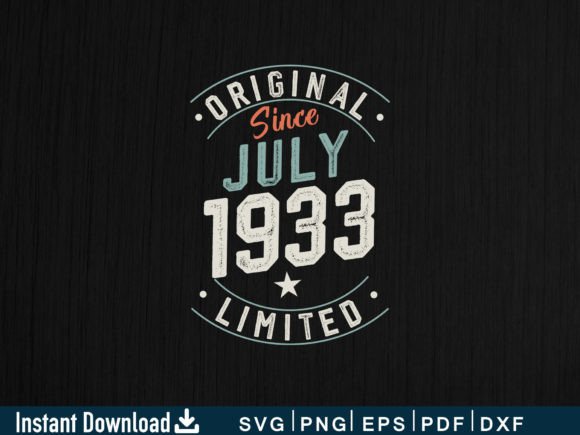Download July 1933 Gifts 91st Birthday Shirt - 1933 Collection