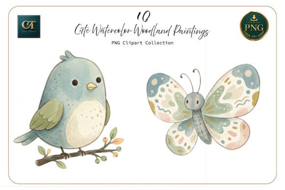 Download Cute Watercolor Woodland Drawings Set - Drawings Collection